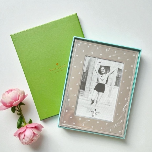 Kate Spade Lenox Larabee Dot Silverplated Frame for 4x6 Photo | NWT - Picture 1 of 9